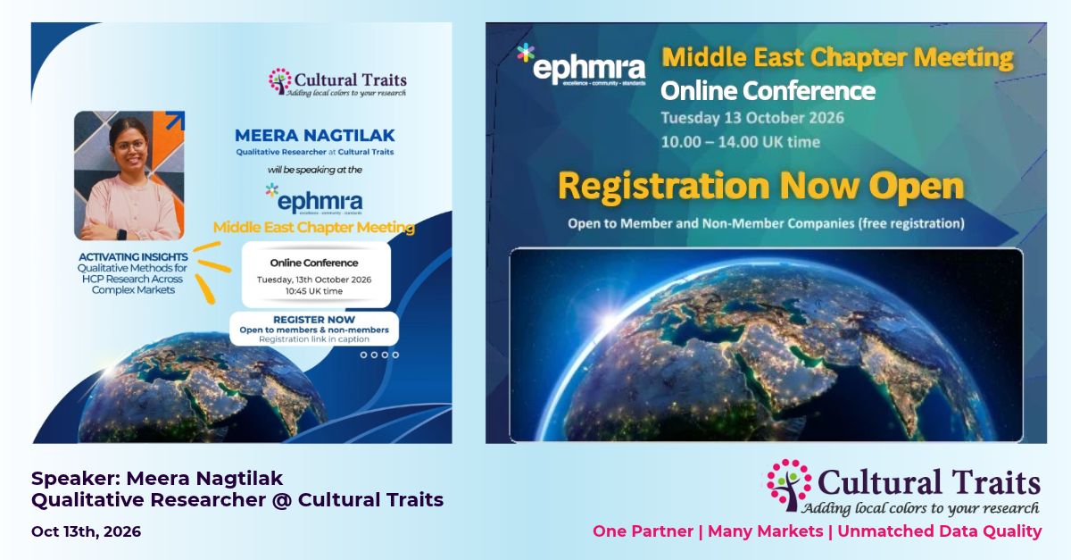 Meera Nagtilak from Cultural Traits presented at the EPHMRA Middle East Chapter